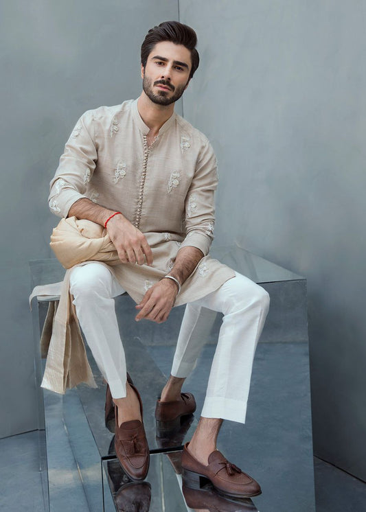 FLORAL MOTIFS EMBROIDERY WORK DESIGNER KURTA FOR MEN'S