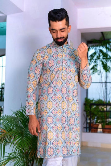 PRINTED DESIGNER MULTI COLOR COTTON KURTA