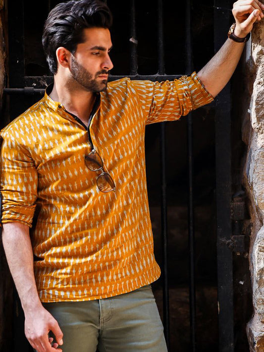 AMBER MASTER YELLOW KURTA SHIRT