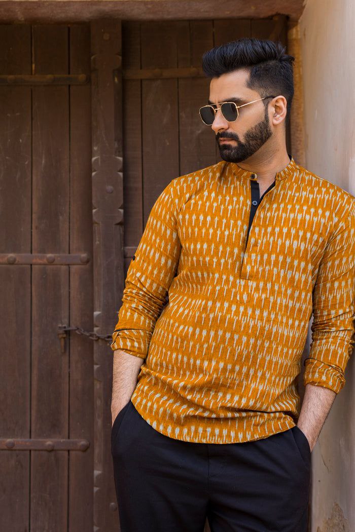 AMBER MASTER YELLOW KURTA SHIRT